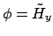 $ \phi = \tilde{H}_y$