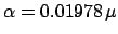 $ \alpha = 0.01978\,\mu$