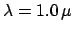 $ \lambda=1.0\,\mu$