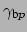 $ \gamma_{\mbox{\scriptsize b}p}$