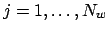 $ j=1,\ldots,N_{w}$