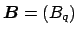 $ \boldsymbol {B}=(B_{q})$