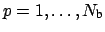 $ p = 1,\ldots,N_{\mbox{\scriptsize b}}$