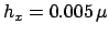 $ h_x = 0.005\,\mu$