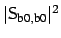 $ \vert{\sf {S}}_{\mbox{\scriptsize b0}, \mbox{\scriptsize b0}}\vert^2$