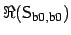 $ \Re({\sf{S}}_{\mbox{\scriptsize b}0,\mbox{\scriptsize b}0})$