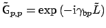 $ \tilde{\sf {G}}_{p,p}=\exp{(-\mbox{i}\gamma_{\mbox{\scriptsize b}p} \tilde{L})}$