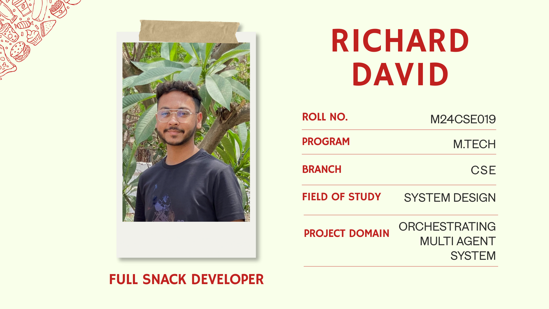 Team member profile card